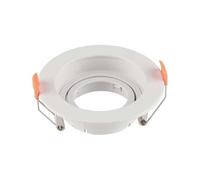 V-TAC VT-933 porte-spot led encastrable rond orientable spot GU10 couleur blanc polycarbonate sku 6658