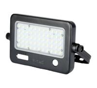 V-Tac Vt78810 Projecteur Solaire ? Led 10w Corps Noir D?Tachable 4000k (Led), ?Clairage De Sc?Ne, Blanc
