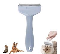 V-Tooth Deshedding Comb, Doggocomfy Pet Comb Pro, Tight V-Shaped Teeth Shedding Combs with Ergonomic Handle, Tight V-Shaped Teeth Desheddings Tool, Pet Hair Removal Brush (blue,Small)
