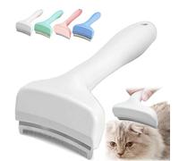 V Tooth Deshedding Comb for Cats, Pet Deshedding Tool with Curve Blade-Pet Grooming Brush V-Shaped Teeth Brush for Dogs & Cats, Reduces Shedding Fast, Prevents Mats & Tangles Safely (Write,S(2.95in))