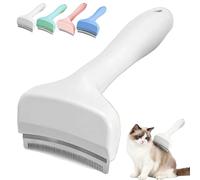 V-Tooth Deshedding Comb for Pets, Tight Pet Grooming Brush with Curve Blade, Reduces Shedding Fast, Promotes Healthy Skin for Dogs & Cats (White,Large)