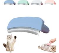 V-Tooth Deshedding Comb for Pets, Tooth Deshedding Comb for Pets Dog & Cat Grooming Brush Multifunctional Pet Comb with Ergonomic Handle for Shedding (Blue,Large)