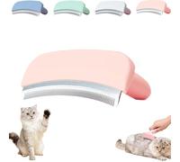 V-Tooth Deshedding Comb for Pets, Tooth Deshedding Comb for Pets Dog & Cat Grooming Brush Multifunctional Pet Comb with Ergonomic Handle for Shedding (Pink,Large)