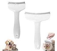 V-Tooth Deshedding Comb for Pets,V-Tooth Deshedding Comb,Dog & Cat Grooming Brush for Shedding,Pet Deshedding Tool with Curve Blade,Pet Comb Pro,Tight V-Shaped Teeth Shedding Combs (Blanc, S+L)