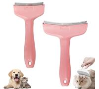 V-Tooth Deshedding Comb for Pets,V-Tooth Deshedding Comb,Dog & Cat Grooming Brush for Shedding,Pet Deshedding Tool with Curve Blade,Pet Comb Pro,Tight V-Shaped Teeth Shedding Combs (rose, S+L)