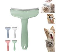 V-Tooth Deshedding Comb, Multifunctional Hair Removal Brush, Pet Deshedding Tool with Curve Blade, Dog & Cat Grooming Brush for Shedding, Tight V-Shaped Teeth Desheddings Tool (Green, L)