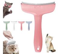 V-Tooth Deshedding Comb, Pet Hair Removal Tool, Tooth Deshedding Comb for Pets, Tight V-Shaped Teeth Shedding Combs with Ergonomic Handle for Dogs & Cats (Pink)