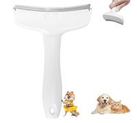 V-Tooth Deshedding Comb, V-Tooth Deshedding Brush, Doggocomfy Pet Comb Pro, with Ergonomic Handle, Pet Hair Removal Tool, Cat Dog Pets Grooming Brush For Cleaning Shedding Hairs (White,Large)