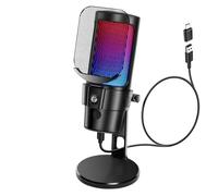 V VCOM USB Micro Gaming, RGB Micro PC avec Muet/Bruit/Gain/Filtre Anti-Pop