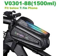 V0301-88 1.5l - Support De Téléphone Pour Écran Tactile De Vélo, Sac De Vélo, Sac De Cadre Avant De Route Vtt, Emballage Étanche, Rangement De Tube Supérieur De Cyclisme