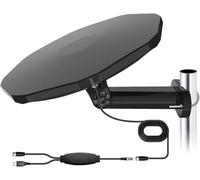 V084 Antenne TV extérieure 360° omnidirectionnelle Réception Noir