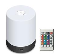 V1 Lampe LED de nuit rechargeable par USB RVB Blanc chaud Contrôle tactile Lampe de poche avec télécommande pour chambre d'enfant de bébé