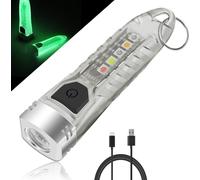 V1 Mini Led Flashlight Keychain 400lm Powerful 12 Modes With Side Light Uv Red Blue Yellow Rechargeable Edc Flashlight For Daily Outdoor Use