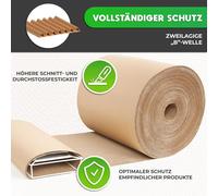 V1 TRADE rouleau de carton ondulé 40 cm x 10 m - 190 g/m² - Emballage écologique pour le transport et le stockage, recyclable