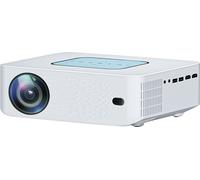 V10 Projecteur LED intelligent, résolution 1920 x 1080P | 1 GB + 8 GB | Supporte HD/AV/USB | Sortie audio 3,5 mm | Réglementation européenne, blanc