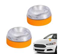 V16 Lampe d'avertissement rechargeable avec base magnétique pour toit de voiture - Lumière LED clignotante 360° étanche IP54 Remplacement pour triangle de signalisation, convient pour voiture, moto