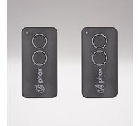 V2 PHOX2 Contrat 47 - Lot de 2 Télécommandes - 433,92 MHz | 2 Canaux | Rolling Code Sécurisé | Compatible Portail & Garage | Vérifiez Votre contrat Avant achat + 1 Porte-clés Domobip