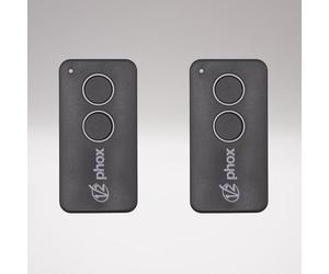 V2 PHOX2 Contrat 47 - Lot de 2 Télécommandes - 433,92 MHz | 2 Canaux | Rolling Code Sécurisé | Compatible Portail & Garage | Vérifiez Votre contrat Avant achat + 1 Porte-clés Domobip