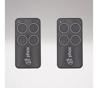 V2 PHOX4 Contrat 47 - Lot de 2 Télécommandes - 433,92 MHz | 4 Canaux | Rolling Code Sécurisé | Compatible Portail & Garage | Vérifiez Votre contrat Avant achat + 1 Porte-clés Domobip