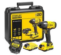 Stanley Clé à chocs sans fil FatMax V20 SFMCF800C2K 1/4" 18 V 2x1,5 Ah 165 Nm