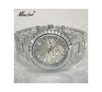 (V298-S) 2022 Marque de luxe MISSFOX Or Hip Hop Montres Hommes Mode Arc-en-ciel Diamant Étanche Intelligent