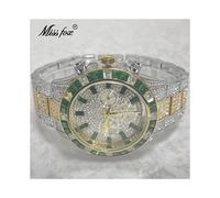 (V298G-GS) 2022 Marque de luxe MISSFOX Or Hip Hop Montres Hommes Mode Arc-en-ciel Diamant Étanche Smart