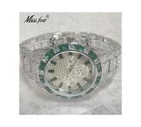 (V298G-S) 2022 Marque de luxe MISSFOX Or Hip Hop Montres Hommes Mode Arc-en-ciel Diamant Étanche Intelligent