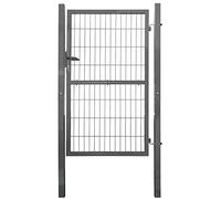 V2Aox Porte Portail Jardin Cadenas Serrures Clés Galvanisé Acier, Couleur/Hauteur de Porte:Anthracite / 160 cm
