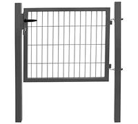V2Aox Porte Portail Jardin Cadenas Serrures Clés Galvanisé Acier, Couleur/Hauteur de Porte:Anthracite / 80 cm