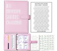 v2croft Classeur de défi à 100 enveloppes, classeur budgétaire avec enveloppes de trésorerie, moyen facile et amusant d'économiser 5 050 $ (rose)