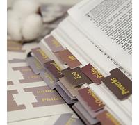 v2croft Onglets de Bible pour femme - Onglets laminés pour l'ancien et le nouveau testament, fournitures d'étude de la Bible pour hommes et femmes, 66 onglets de livre d'index de la Bible - 14 onglets