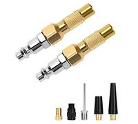 V2ine Lot de 2 buses d'air robustes en laiton avec connecteur rapide, mandrin de gonflage de pneu à visser pour gonfleur de pneu, accessoires de compresseur, mandrins à visser pour valve Schrader