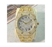 (V301Q-GG) Montre de luxe tendance pour homme, style hip-hop, marque MISSFOX, diamant glacé, étanche,