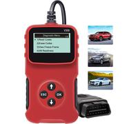 V309 Car Fault Detector Elm327 Obd2 Diagnostic Tool Code Reading Card Red Black