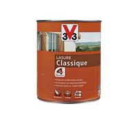 V33 100346 Lasure bois classique 4 ans, Chêne Naturel, 1L