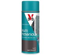 V33 - Aérosol - Bombe Peinture Extérieure Multi-matériaux - Peinture Antirouille - Mobiliers, Fenêtres, Portails, Grilles - Séchage Rapide et Tendu Bon - Teinte Rouille Poudré - 400ml