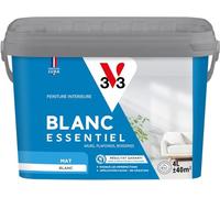 V33 - Blanc Essentiel - Peinture Intérieure - Peinture Murs, Plafonds et Boiseries - Application Rapide & Facile - Couvre en 2 Couches - Chantier Rapide - Recouvrable en 3h - Blanc Durable - Mat 4L