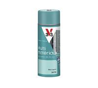 V33 Bombe Peinture Extérieure Multi-matériaux Bleu Lagune Satin 400ml