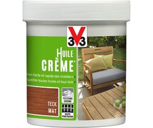 V33 Huile crème pour mobiliers, Teck 0,5L