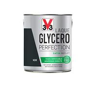 V33 Laque Glycéro Satin, Noir, 2 l (Lot de 1)