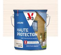V33 Lasure Bois extérieur Cèdre blanc satin - Haute Protection 8 ans - Haute résistance hydrofuge et anti-UV - Résiste aux variations du bois - Ecolabel, résine d'origine végétale - 2,5L