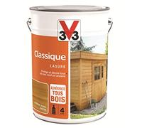 V33 Lasure Classique 4 ans, Chêne Doré 5 L