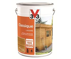 V33 Lasure Classique 4 ans, Chêne Doré, 5 l (Lot de 1)
