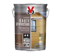 V33 Lasure Haute Protection 8 Ans, Les Intemporelles, Chêne Moyen Satin, 5L
