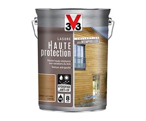 V33 Lasure Haute Protection 8 Ans, Les Intemporelles, Chêne Naturel, 5 L