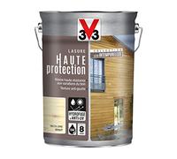 V33 Lasure haute protection 8 ans, Les intemporelles, Incolore Brut, 5 L