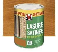 V33 Lasure Satinée Microporeuse Chêne moyen 3 L