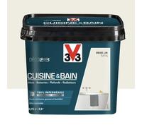 V33 Peinture 100% imperméable Cuisine & bain DécoLAB Beige lin 0,75 L