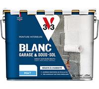 V33 Peinture blanche mat, BLANC GARAGE & SOUS-SOL, 5L