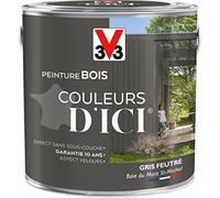 V33 Peinture Bois Couleurs d ICI® - Gris feutré - Baie du mont st-michel - Velours - 2L